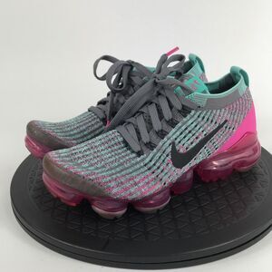 Nike Air VaporMax Flyknit 3 Gray/Pink Running Shoes CI7577-001 Women’s Size 6.5
